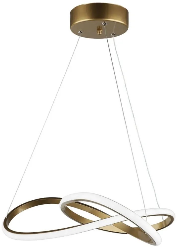 Φωτιστικό Οροφής Mercury 01-0350 Led 48W Φ50x60cm Gold Heronia Μέταλλο