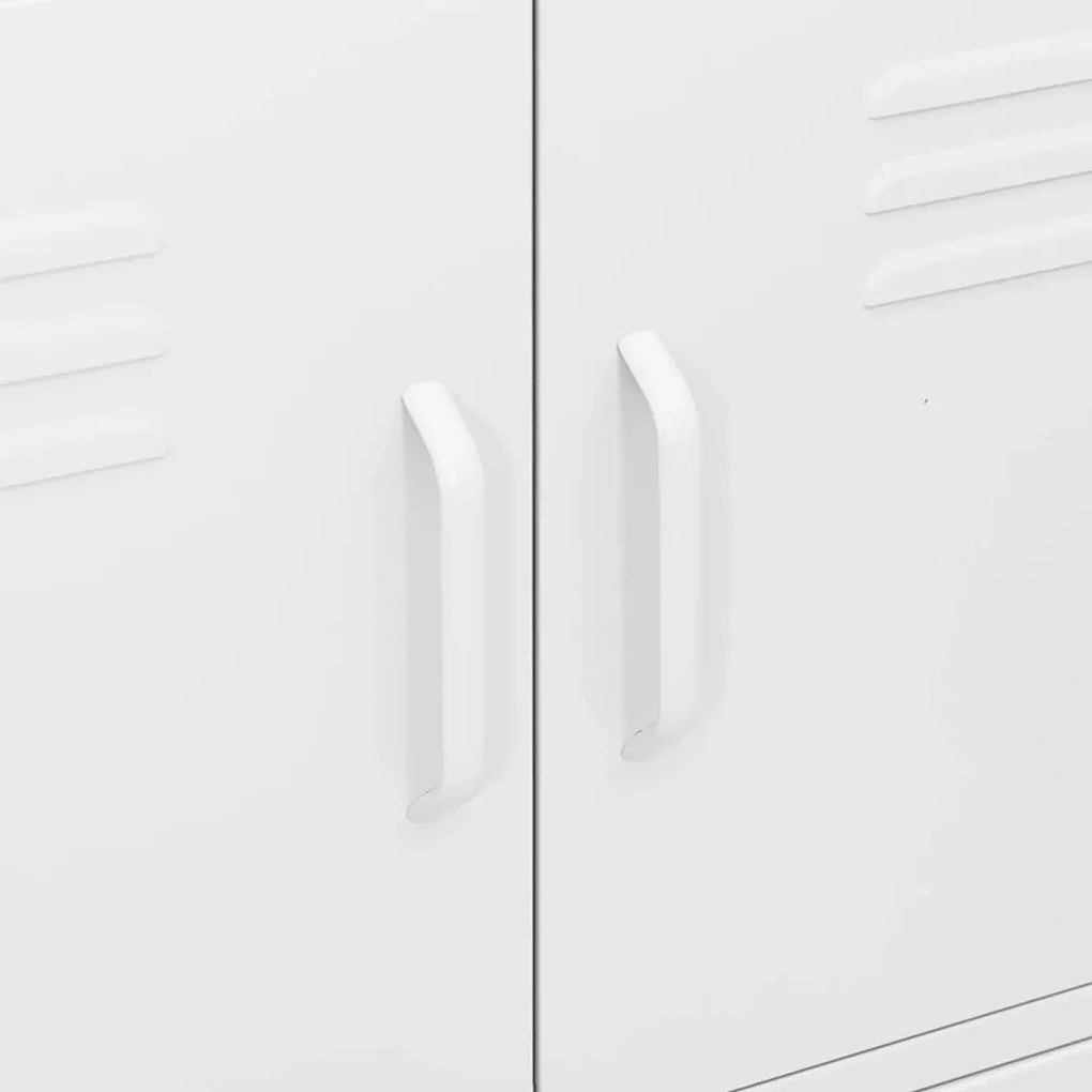 vidaXL Ντουλάπι Αποθήκευσης Λευκό 80 x 35 x 101,5 εκ. από Ατσάλι