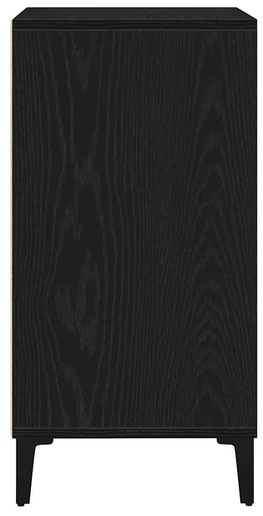 vidaXL Πλαϊνό γραφείο Μαύρη Οξυά 57 x 35 x 70 εκ Επεξεργασμένο ξύλο