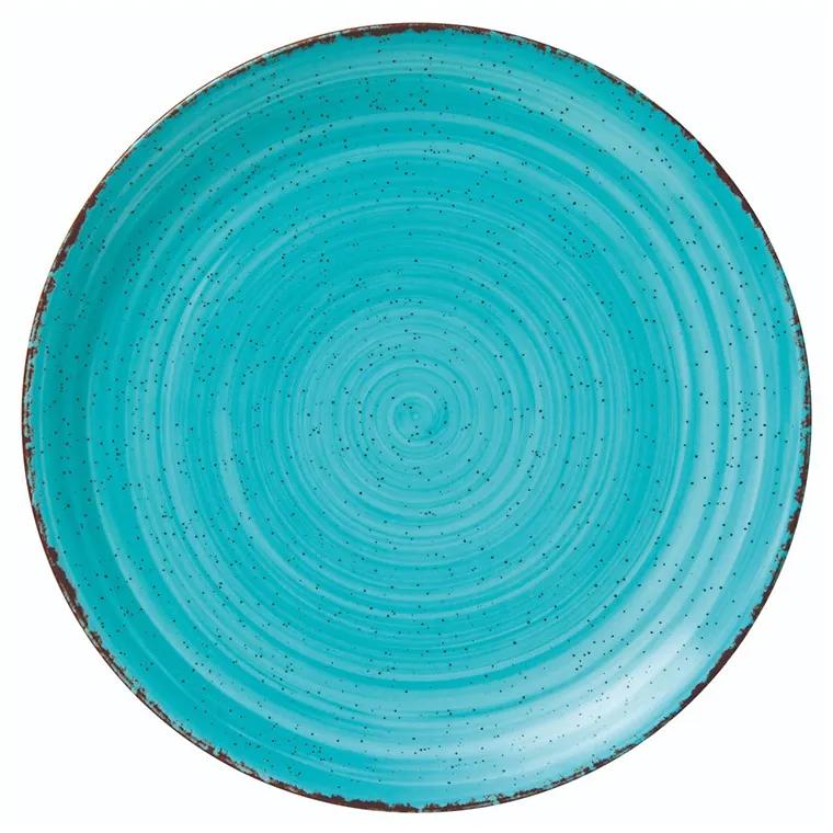 Πιάτο Ρηχό από Πορσελάνη GTSA Tiffany Τιρκουάζ  20cm