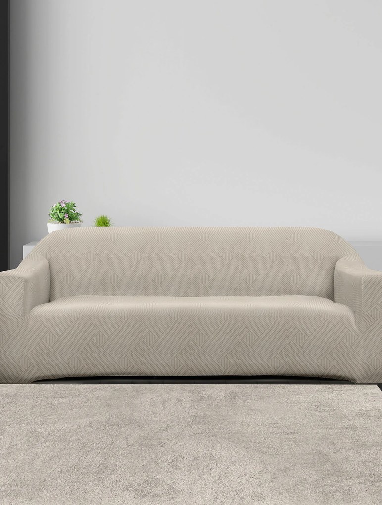 Ελαστικά καλύμματα καναπέ EARTHLINE BEIGE Ελαστικό κάλυμμα πολυθρόνας