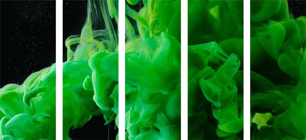 Εικόνα 5 μερών ρέοντος πράσινου χρώματος