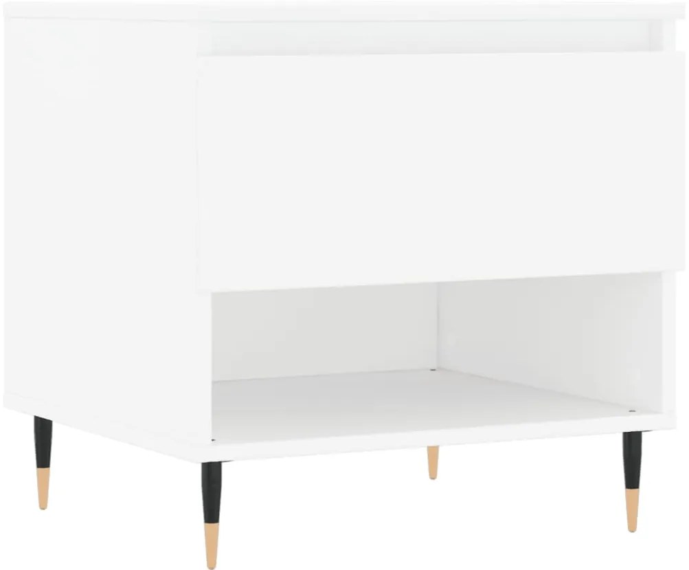 vidaXL Τραπεζάκια Σαλονιού 2 τεμ. Λευκά 50x46x50 εκ Επεξεργασμένο Ξύλο