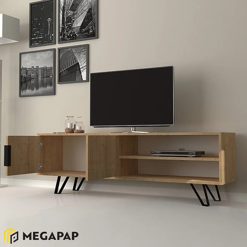 ΕΠΙΠΛΟ ΤΗΛΕΟΡΑΣΗΣ FOOT MEGAPAP ΧΡΩΜΑ SONOMA 160X35X49ΕΚ.