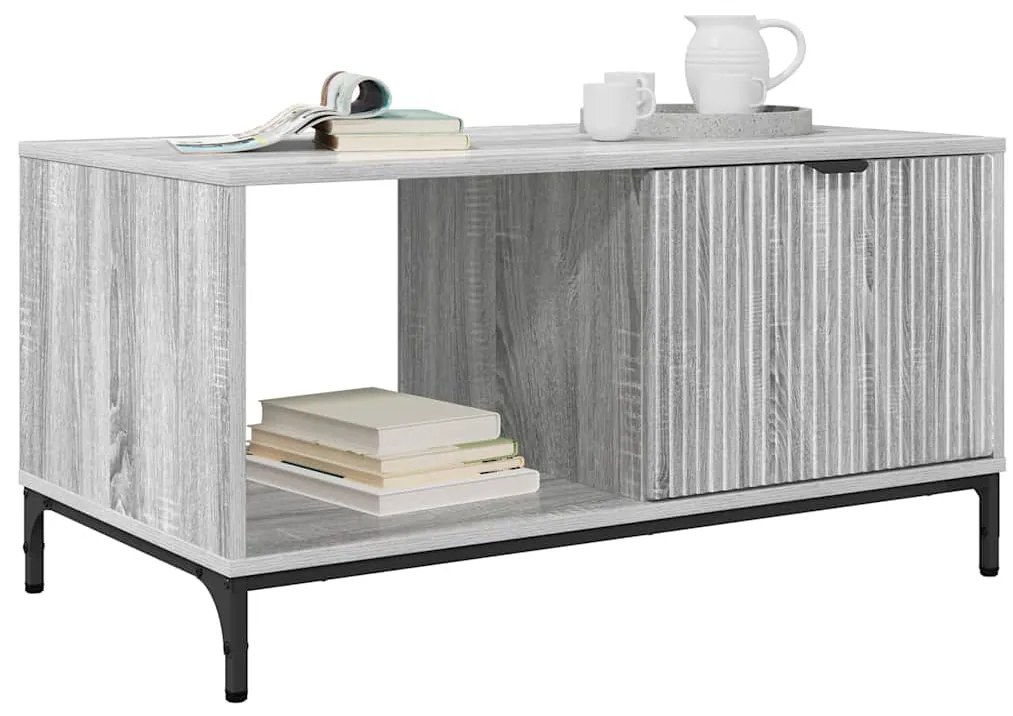 vidaXL Τραπεζάκι σαλονιού Γκρι sonoma 90 x 49 x 46 εκ.