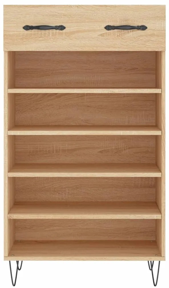 vidaXL Παπουτσοθήκη Sonoma Δρυς 60x35x105 εκ. από Επεξεργασμένο Ξύλο