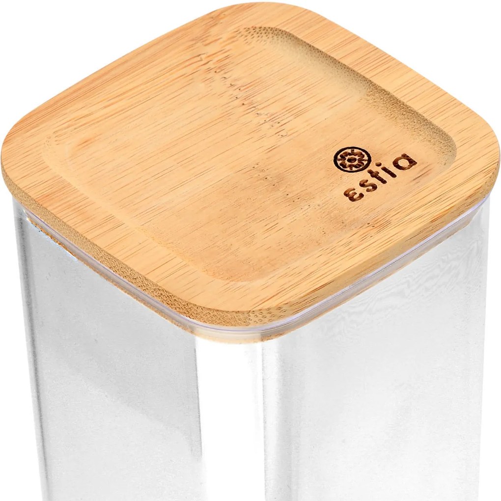 ESTIA ΔΟΧΕΙΟ ΑΠΟΘΗΚΕΥΣΗΣ ΠΛΑΣΤΙΚΟ 1700ml ΜΕ ΚΑΠΑΚΙ BAMBOO