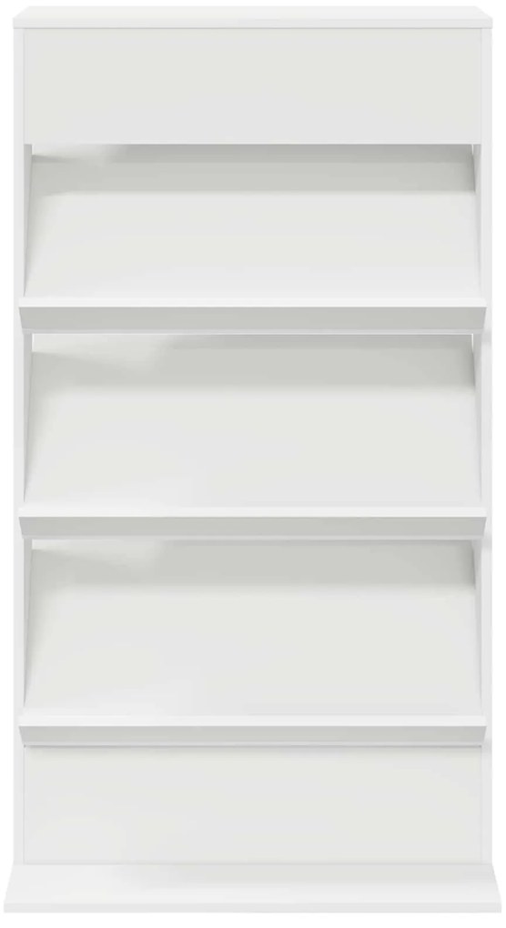 vidaXL Ράφι Περιοδικών Λευκό 70 x 41 x 126 εκ. Επεξεργασμένο ξύλο