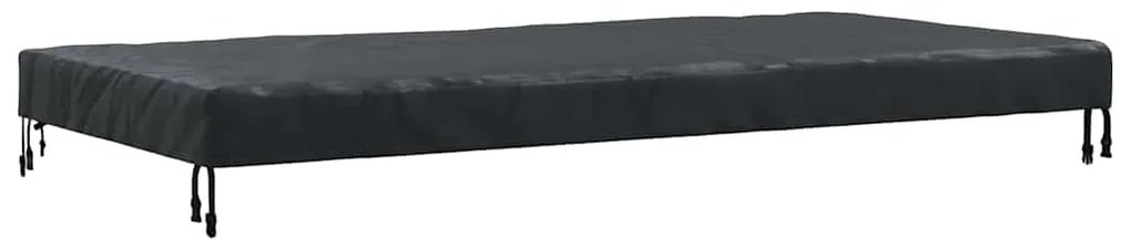 vidaXL Κάλυμμα Τραπέζι Μονόχρωμο Μαύρο 102 x 202 x 15 εκ ύφασμα