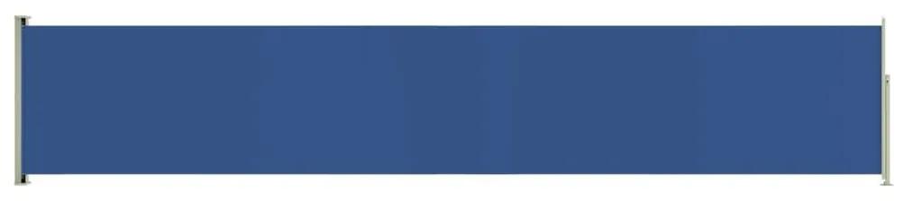 Σκίαστρο Πλαϊνό Συρόμενο Βεράντας Μπλε 117 x 600 εκ. - Μπλε