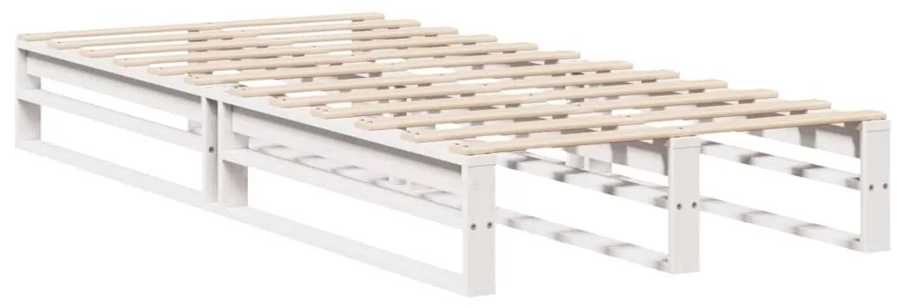vidaXL Σκελετός Κρεβ. Χωρίς Στρώμα Λευκό 75x190 εκ Μασίφ Πεύκο