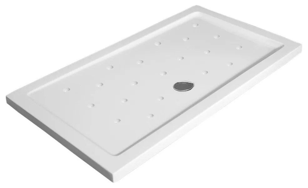 Karag Porcelain Flat Ορθογώνια Πορσελάνινη Ντουζιέρα 70x120x6,5cm Λευκή