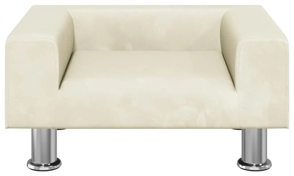 vidaXL Καναπές Παιδικός κρεμ 50 x 40 x 26,5 εκ. από Βελούδο