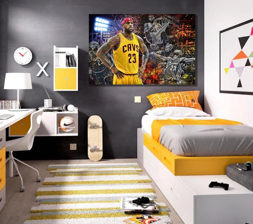 Πίνακας σε καμβά NBA Lebron James KNV729 45cm x 65cm