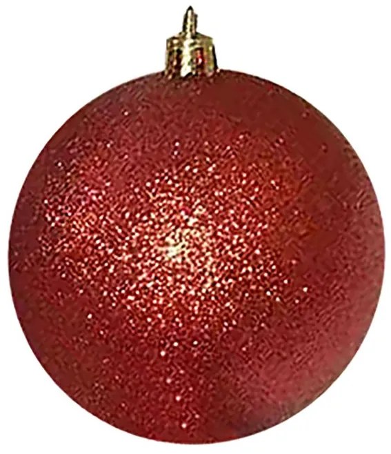 Σετ Μπάλες 6τμχ Glitter Red Δ8εκ. Xmas fest 93-1696