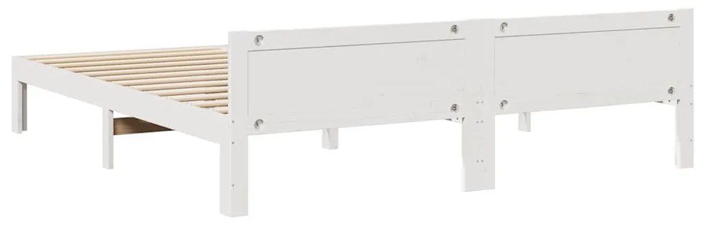 vidaXL Σκελετός Κρεβ. Χωρίς Στρώμα Λευκό 180x200 εκ Μασίφ Πεύκο