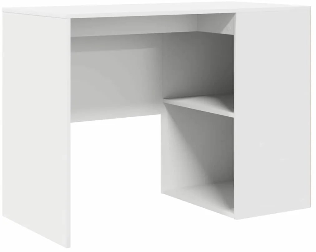 vidaXL Γραφείο με ράφι Λευκό 102 x 50 x 75 εκ Επεξεργασμένο ξύλο