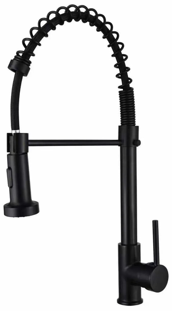 Μπαταρία βρύσης κουζίνας με επεκτεινόμενη κεφαλή - Black - 802356
