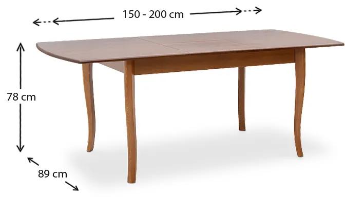 Σετ τραπεζαρίας Belfast Megapap 7 τμχ μασίφ ξύλο - MDF με επεκτεινόμενο τραπέζι 150/200x89x78εκ.
