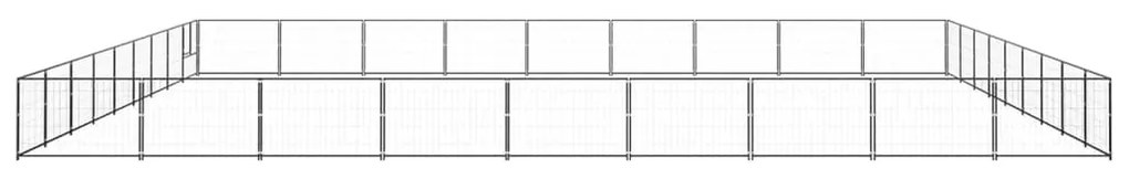 vidaXL Σπιτάκι Σκύλου Μαύρο 81 μ² Ατσάλινο