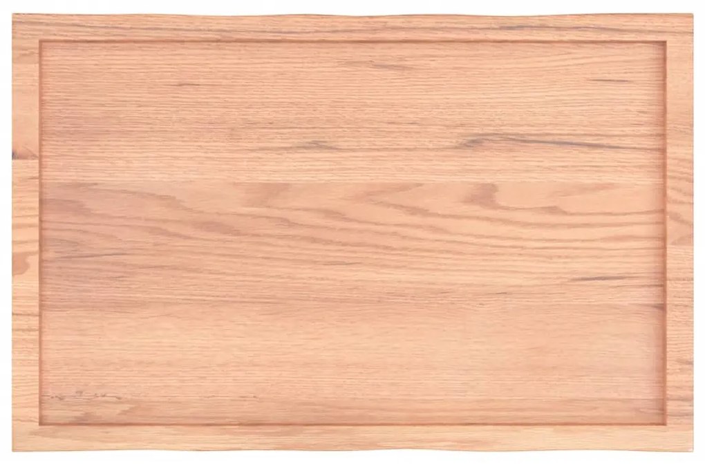 vidaXL Επιφ Τραπεζιού Αν Καφέ 100x60x(2-6)εκ.Ακατέργ. Μασίφ Ξύλο Δρυός