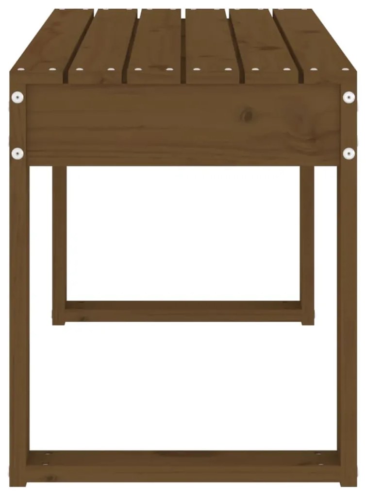 vidaXL Πάγκος Κήπου Μελί 80 x 38 x 45 εκ. από Μασίφ Ξύλο Πεύκου