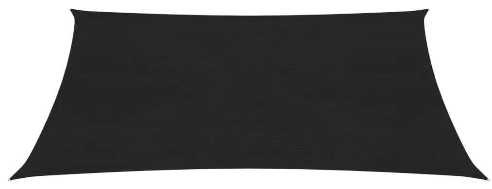 vidaXL Πανί Σκίασης Μαύρο 3,5 x 4,5 μ. από HDPE 160 γρ./μ²