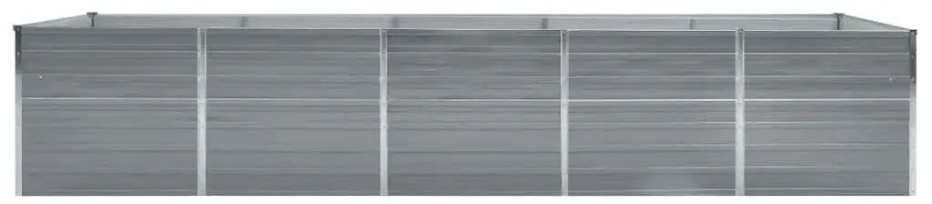 vidaXL Ζαρντινιέρα Υπερυψωμένη Γκρι 400x80x77 εκ. Γαλβαν. Χάλυβας