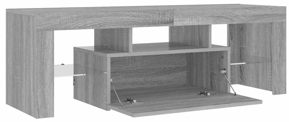 vidaXL Έπιπλο Τηλεόρασης με LED Γκρι Sonoma 120x35x40 εκ.