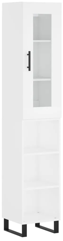 vidaXL Ντουλάπι Λευκό 34,5 x 34 x 180 εκ. από Επεξεργασμένο Ξύλο