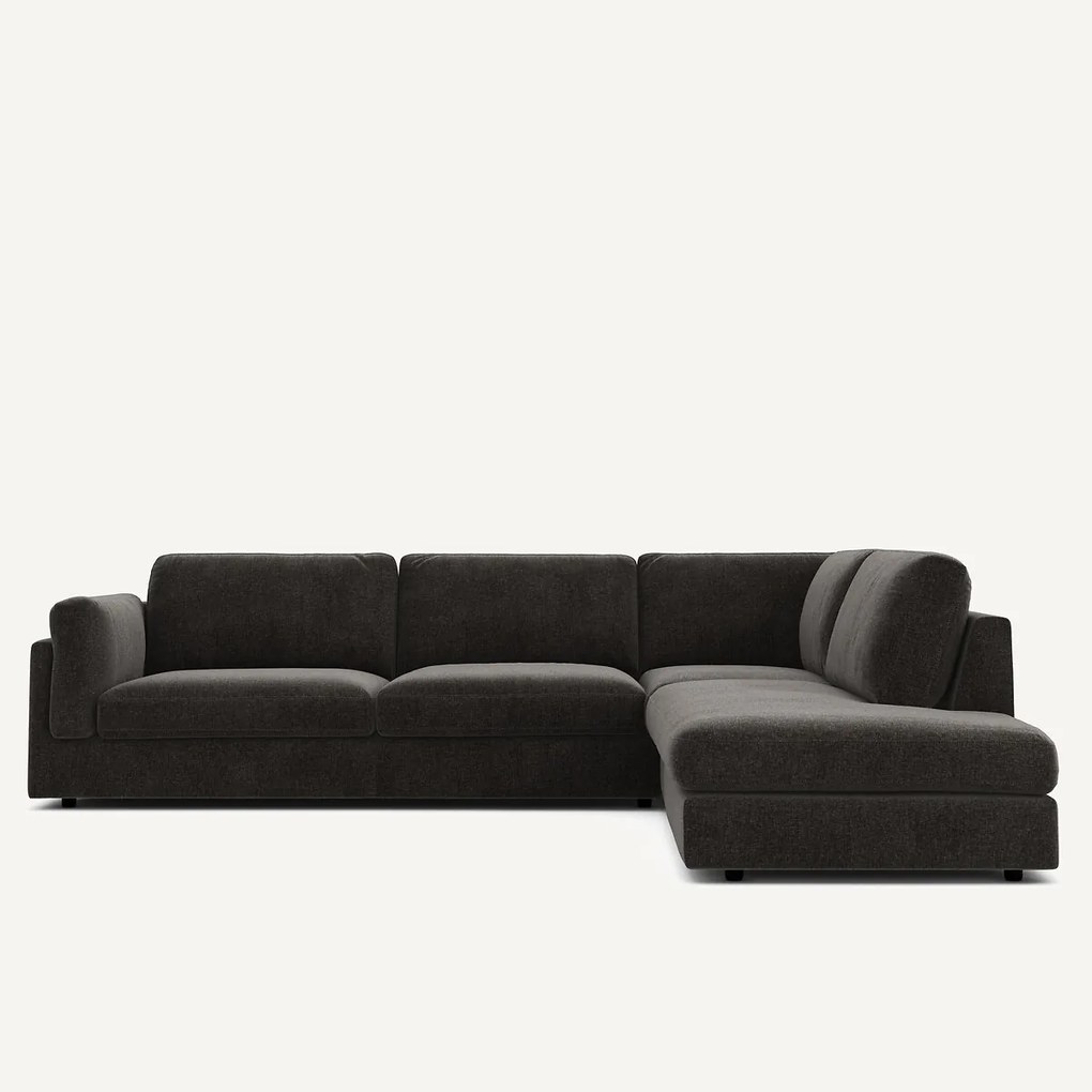 Γωνιακός καναπές-σεζλόνγκ βελούδο chenille, César