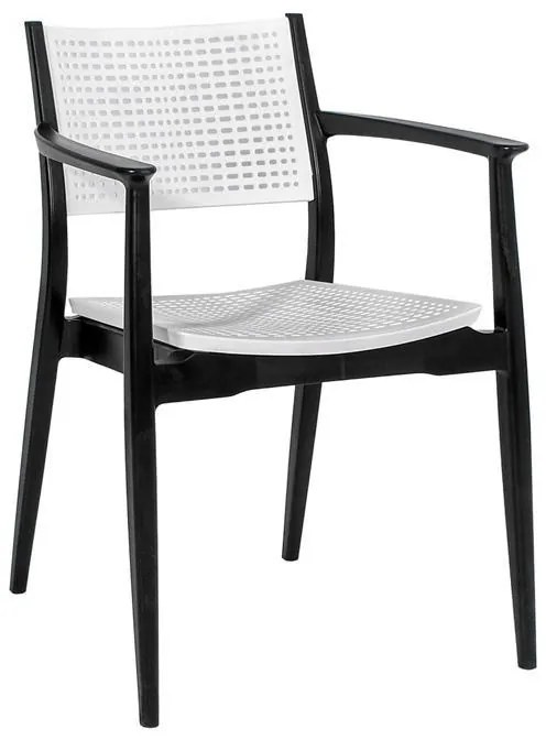 Καρέκλα Best Fylliana Μαύρο - Γκρί 57,5x55x80 εκ. 57.5x55x80 εκ.