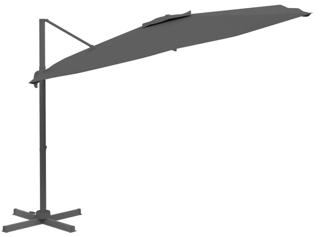 Ομπρέλα Κρεμαστή Ανθρακί 300 x 300 εκ. με Αλουμινένιο Ιστό - Ανθρακί