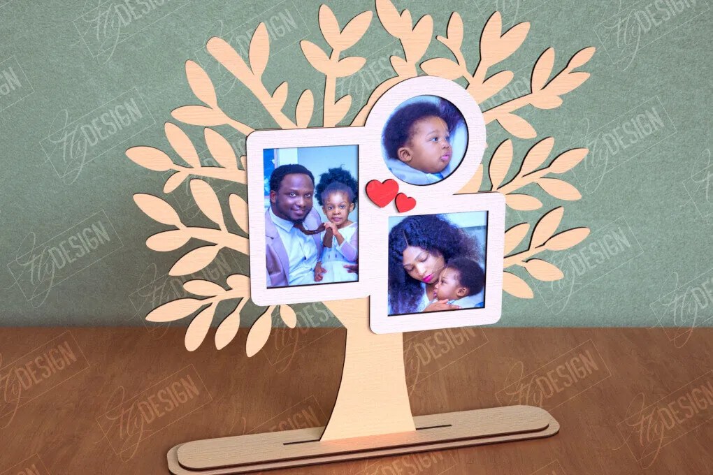 Intra απο ξύλο plywood  Χρώμα wenge 3mm-4mm πάχος - Κορνίζα Οικογενειακό Δέντρο | Διακόσμηση σπιτιού|CNC Δίασταση 20x25 cm INTRAFABR-76127673