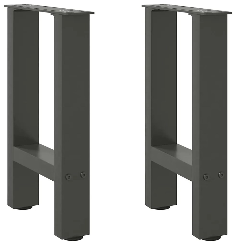 Πόδια Τραπεζιού Σαλονιού 2 τεμ. Ανθρακί 38x(42-43) εκ. Ατσάλι