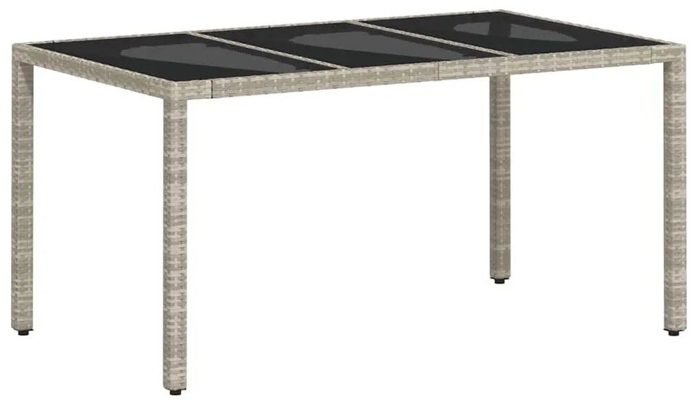 vidaXL Σέτ φαγητού για κήπο 5 pcs Ανοιχτό γκρι συνθετικό ρατάν