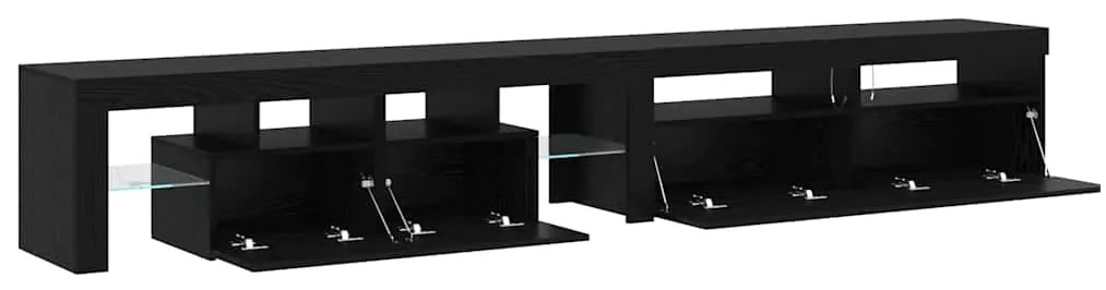 vidaXL Ντουλάπες Τηλεόρασης 3 pcs Μαύρη δρυς 260 x 36.5 x 40 εκ