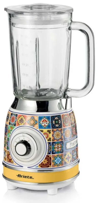 Μπλέντερ Ariete Positano 0583/0P, 1000W, 1,5 l, 4 ταχύτητες + παλμοί, θρυμματισμός πάγου, λευκό/κίτρινο