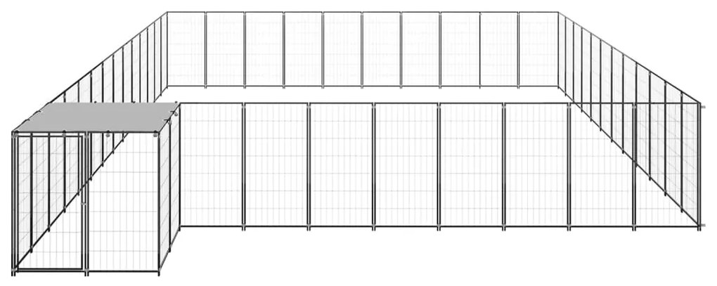 Σπιτάκι Σκύλου Μαύρο 37,51 μ² Ατσάλινο   - Μαύρο