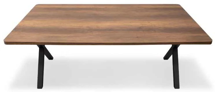 Τραπέζι Jeremy Megapap Mdf - μεταλλικό χρώμα καρυδί 200x100x75εκ.