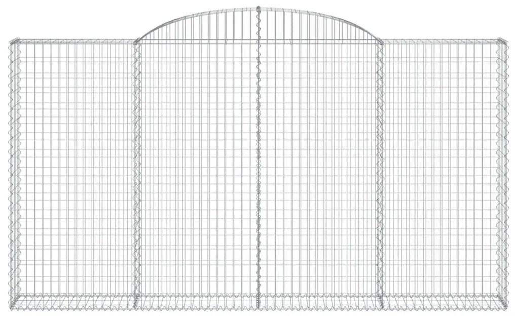 vidaXL Συρματοκιβώτια Τοξωτά 9 τεμ. 300x30x160/180 εκ. Γαλβαν. Ατσάλι