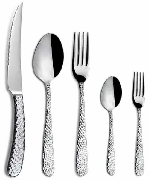 Σετ Ανοξείδωτα Μαχαιροπίρουνα Santorini 18% με Μαχαίρι Κρέατος - 3mm - Comas - 30τμχ