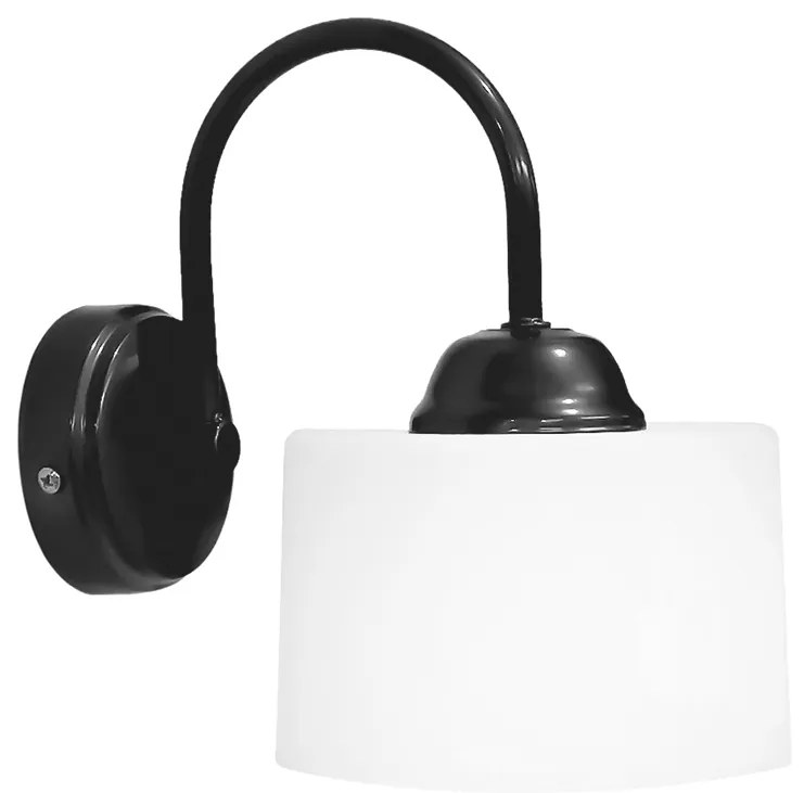 Απλίκα Τοίχου Heronia Drum Black/White 31-1354