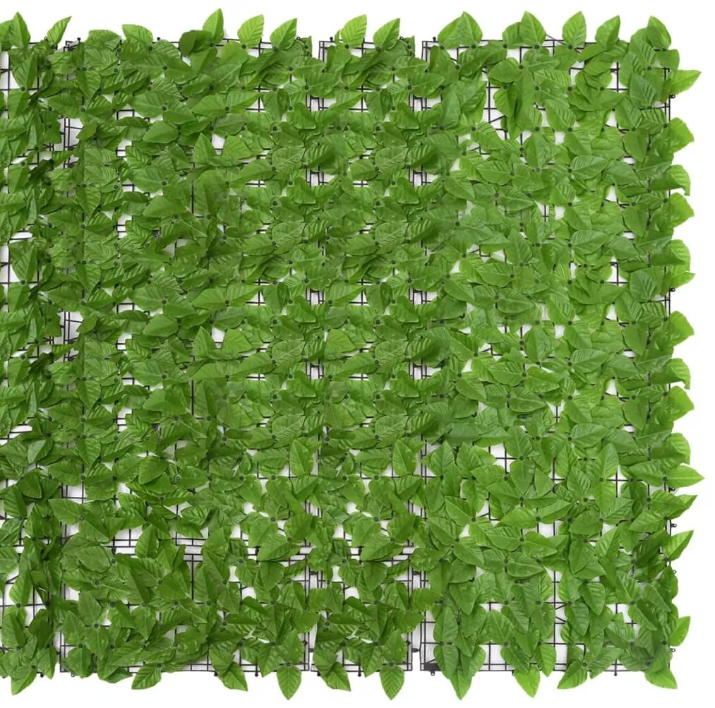 vidaXL Διαχωριστικό Βεράντας με Φύλλα Πράσινο 600 x 150 εκ.