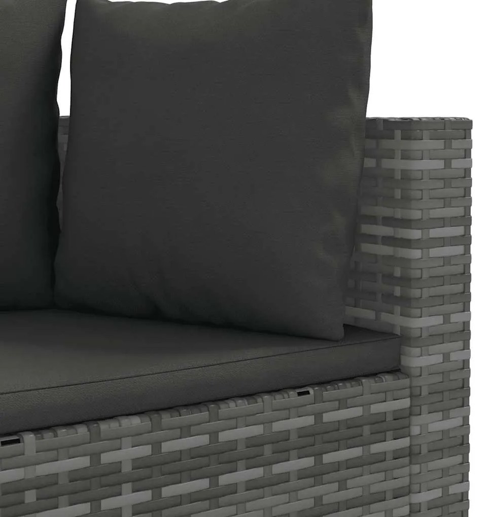 vidaXL Σαλόνι Κήπου Σετ 8 Τεμαχίων Γκρι Συνθετικό Ρατάν με Μαξιλάρια