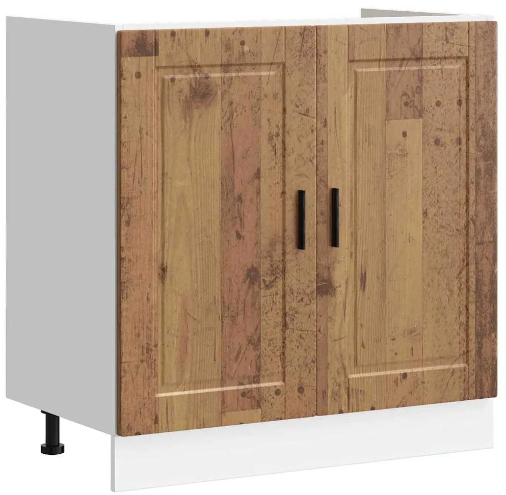 vidaXL Βάση νιπτήρα 2 pcs Καφέ 80 x 46 x 84.5 εκ. Επεξεργασμένο ξύλο