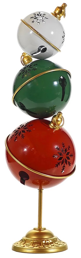 Χριστουγεννιάτικη Διακόσμηση Μπάλες Σε Βάση Χρυσό 80cm