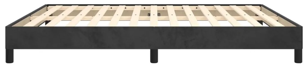 vidaXL Σκελετός Κρεβατιού Χωρίς Στρώμα Μαύρο 160x200 εκ. Βελούδινο