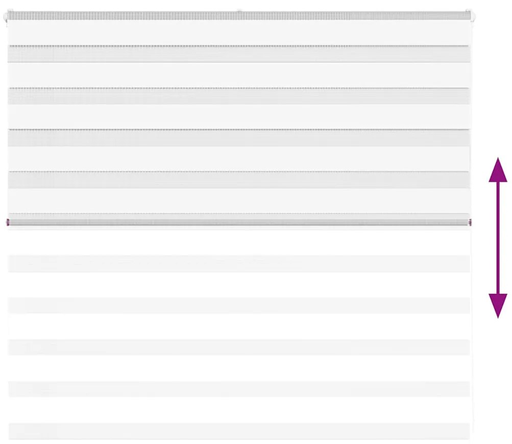 vidaXL Ζέβρα τυφλή Λευκό Πλάτος υφάσματος 155,9 εκ. Πολυεστέρας