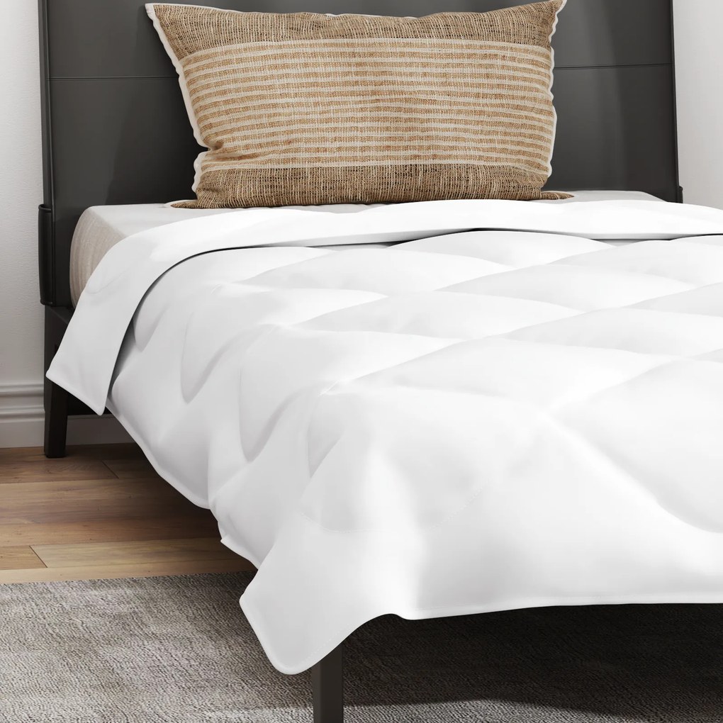 vidaXL Διπλό με Μαξιλάρι Άλλο 2 pcs Λευκό 135 x 200 cm Μικροΐνες